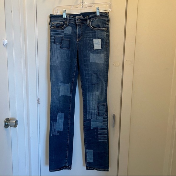 True Religion Patchwork Cora Mid Rise Straight-Size 27 - Picture 1 of 12